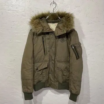 구제 의류 00's Y2K 빈티지 옷깃 퍼 숏 모즈 코트 블루종