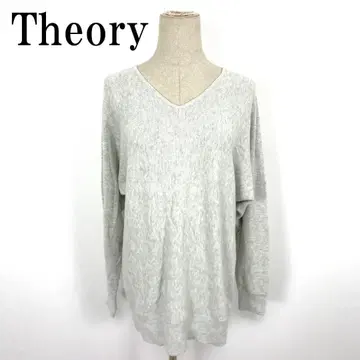 LA9060 theory 띠어리 긴팔 니트 그레이 코튼 100% S