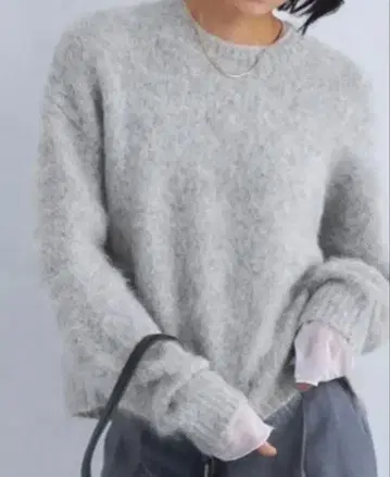 그린 라벨 릴랙싱 알파카 믹스 셰기 니트, 스웨터