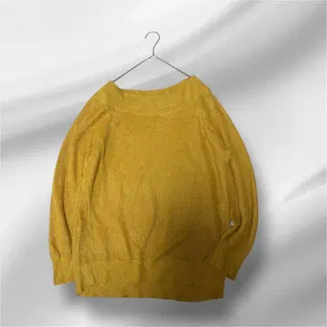 빅 사이즈! 23구 린넨 니트 머스타드