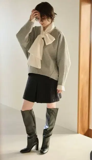 택 포함 새상품 해시뉴앙스 안감 큐롯 트위드 스커트