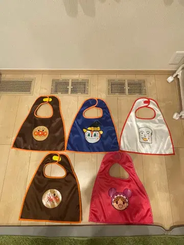호빵맨 캐릭터 망토 5개 세트