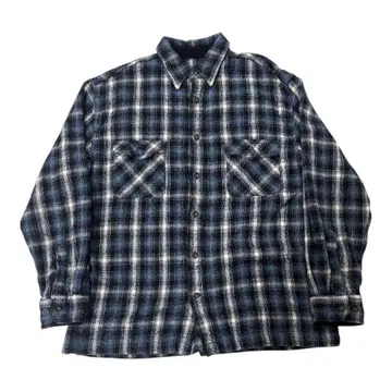 레어 좋은 배색 ST JOHN'S BAY 옴브레 체크 헤비 플란넬 셔츠
