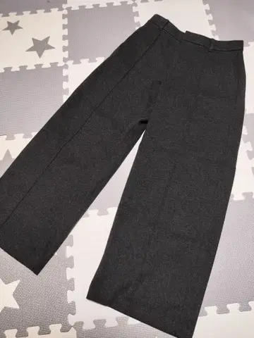 유니클로 브러쉬드 저지 와이드 팬츠 여성용 L 다크 그레이