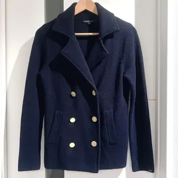 TOMMY HILFIGER 네이비 더블 브레스트 니트 자켓 S