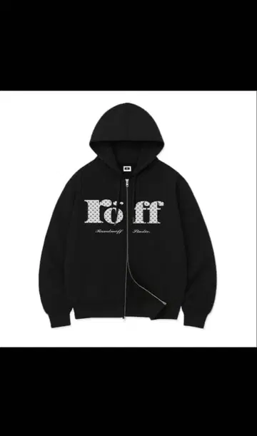 RANDOMOFF 2way 집업 후드티 블랙