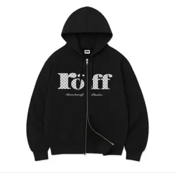 RANDOMOFF 2way 집업 후드티 블랙