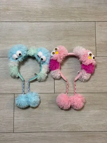 세서미 스트릿 폼폼 머리띠 2개 세트