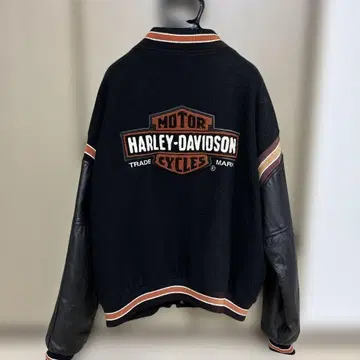 할리데이비슨 바시티 자켓 USA제 천연 가죽