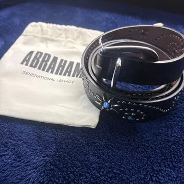 ABRAHAM 스터드 장식 블랙 벨트