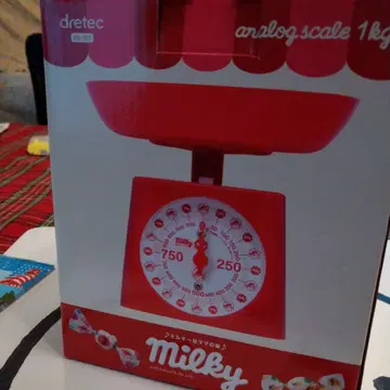 밀키 아날로그 저울 1kg 빨간색 페코짱 계량기