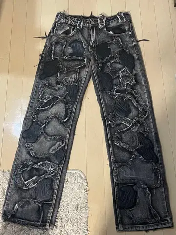 레이서 월드와이드 데미지 데님 청바지 28