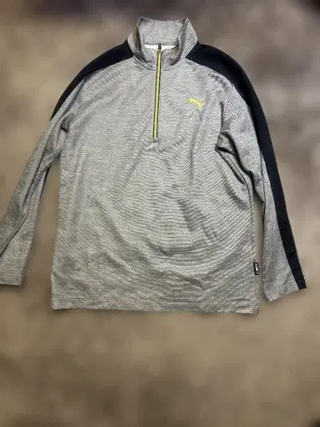 PUMA 하프 지퍼 트레이닝복 그레이/블랙 XL