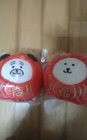 나가노 캐릭터 빨간색 달마 봉제 인형 세트