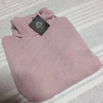 미사용 Chancery Lane 캐시미어 100% 터틀넥 3L 핑크