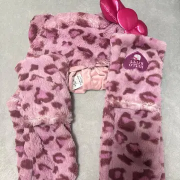 헬로키티 레오파드 무늬 머플러 USJ