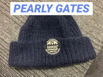 새상품급 PEARL GATES 리브 니트 모자 비니 골프 30주년 한정판