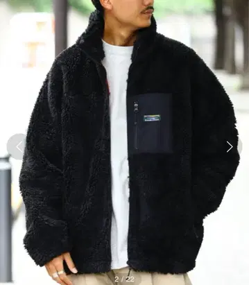 WEB 한정판 빅 실루엣 본딩 보아 플리스 블루종