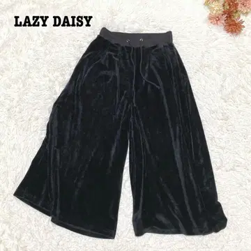 s.2111 [레이지 데이지] 가우초 팬츠 복슬복슬 허리밴딩 블랙