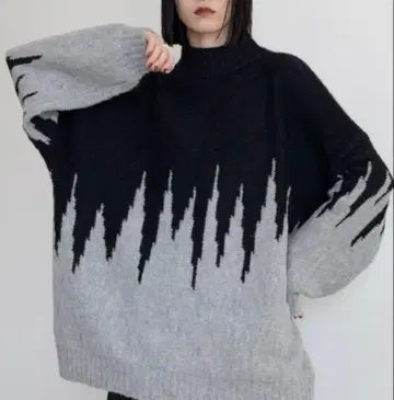 VACANCY 물결무늬 니트 스웨터 프리 사이즈