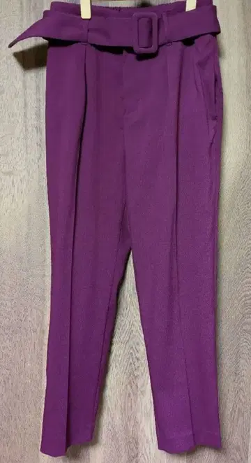 [ 선착순 ] 내일 발송 ViS 버건디 벨트 포함 테이퍼드 팬츠 S