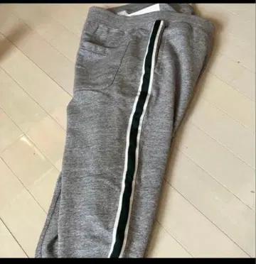 4XL 그레이 조거 팬츠 사이드 스트라이프 맨투맨 팬츠