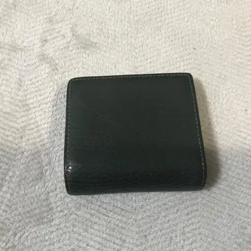 다크 그린 가죽 접이식 지갑