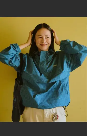 BrokenBase 나일론 아노락 M 블루