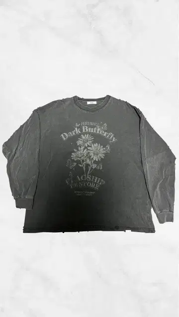 PERUSHU 다크 그레이 롱 슬리브 트레이닝복