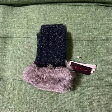 CLATHAS 클레이사스 네이비 핑거리스 장갑 퍼 포함 리본 포함