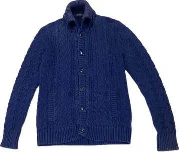 새상품급 남성용 비기 퓨어 코튼 케이블 니트 돈키 컬러 가디건 네이비