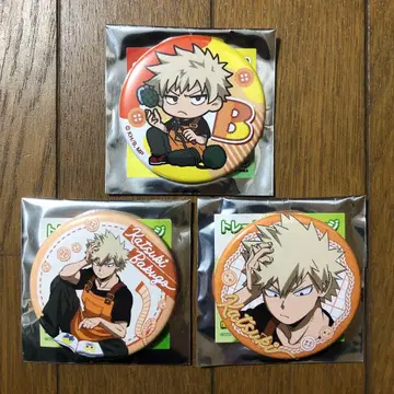 히로아카 x 핸즈 콜라보 짜세요! 아미구루미 바쿠고 카츠키 캔뱃지 3종