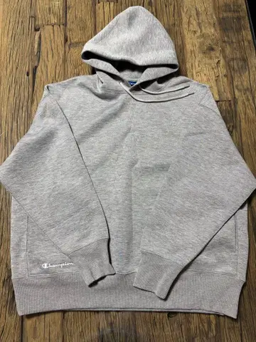 Champion 그레이 후드 부착 후드티 L 사이즈