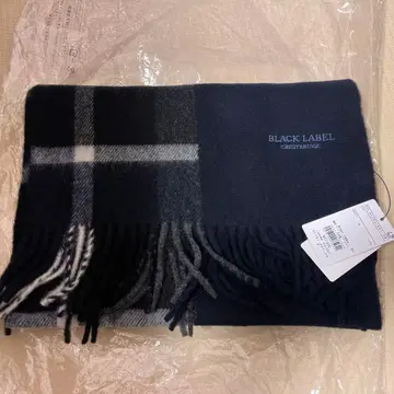 BLACK LABEL 네이비 체크 머플러