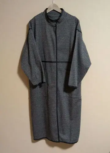 CPCM 체크 롱 코트