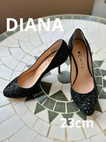 Diana 블랙 글리터 하이힐 23cm