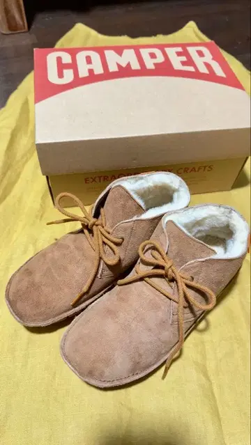 CAMPER 스웨이드 브라운 부츠 37