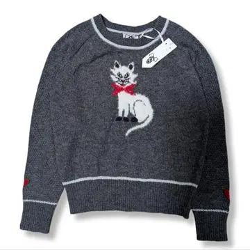 [택 포함 새상품] RNA inc. 고양이 자수 니트 울 혼방