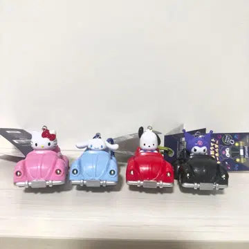 산리오 자동차 모양 라이트 키링 컴프 세트