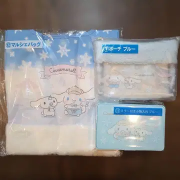 시나몬 롤 파우치 거울 포함 소품함 마르쉐 백 세트