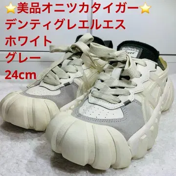 새상품급 오니츠카타이거 덴티그레 엘르 에스 화이트 그레이, 24cm