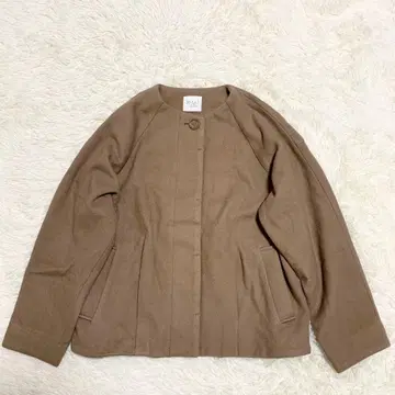 [인기] yuni 노카라 자켓 울 브라운 드롭 숄더