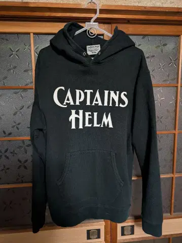 CAPTAINS HELM 블랙 후드 맨투맨 M