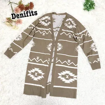 s.1787 [데니피츠] 긴팔 롱 니트 가디건 가을/겨울 L 사이즈