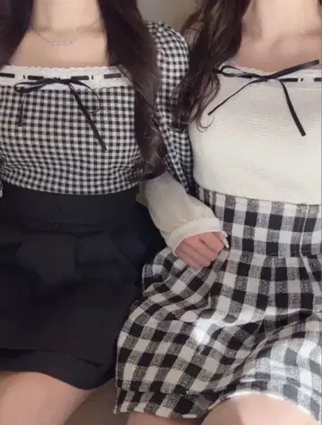 evelyn 깅엄 더블 SK 블랙