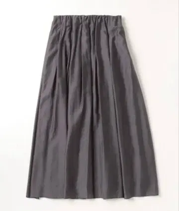 그린 레이블 릴랙싱 플레어 스커트 개더 다크 그레이