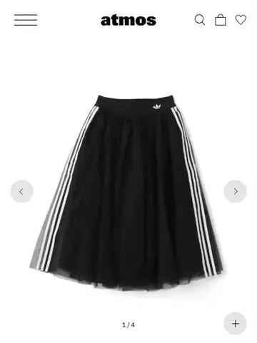 adidas 튤 플레어 스커트 블랙