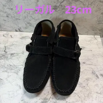 REGAL 스웨이드 블랙 슈즈 스트랩 포함