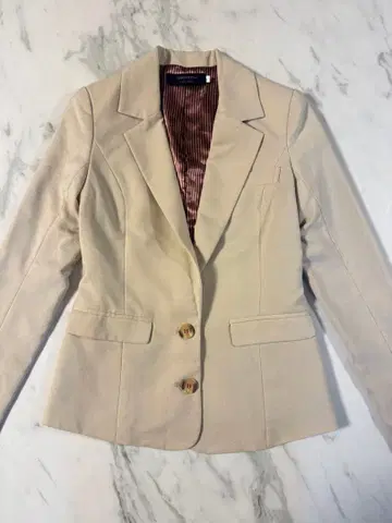 TODAYFUL 베이지 테일러드 자켓 38 새상품급 스트라이프 안감