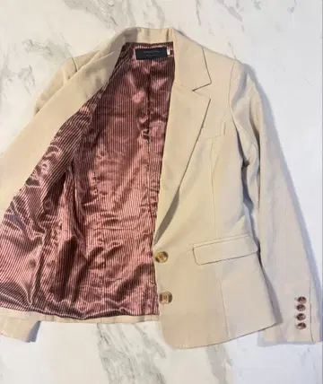 TODAYFUL 베이지 테일러드 자켓 38 새상품급 스트라이프 안감